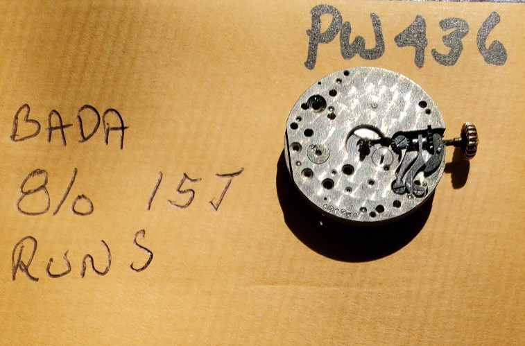 BADA 8/o 15j POCKET WATCH MOVEMENT PW436