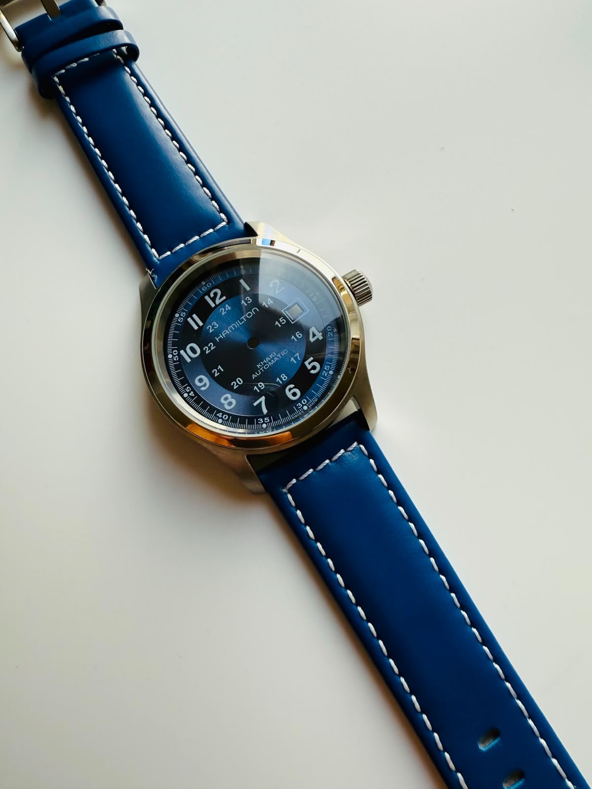 Hamilton Khaki Field 42mm Case Kit ETA 2824 PT50x SW2x Complete Set (Blue dial)