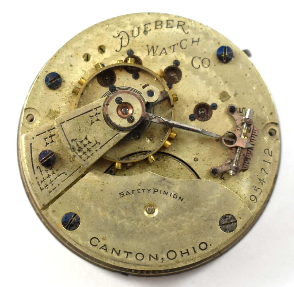Vintage Hampden Dueber Watch Co 18s 15J Hunting Pocket Watch Movement lot.ea