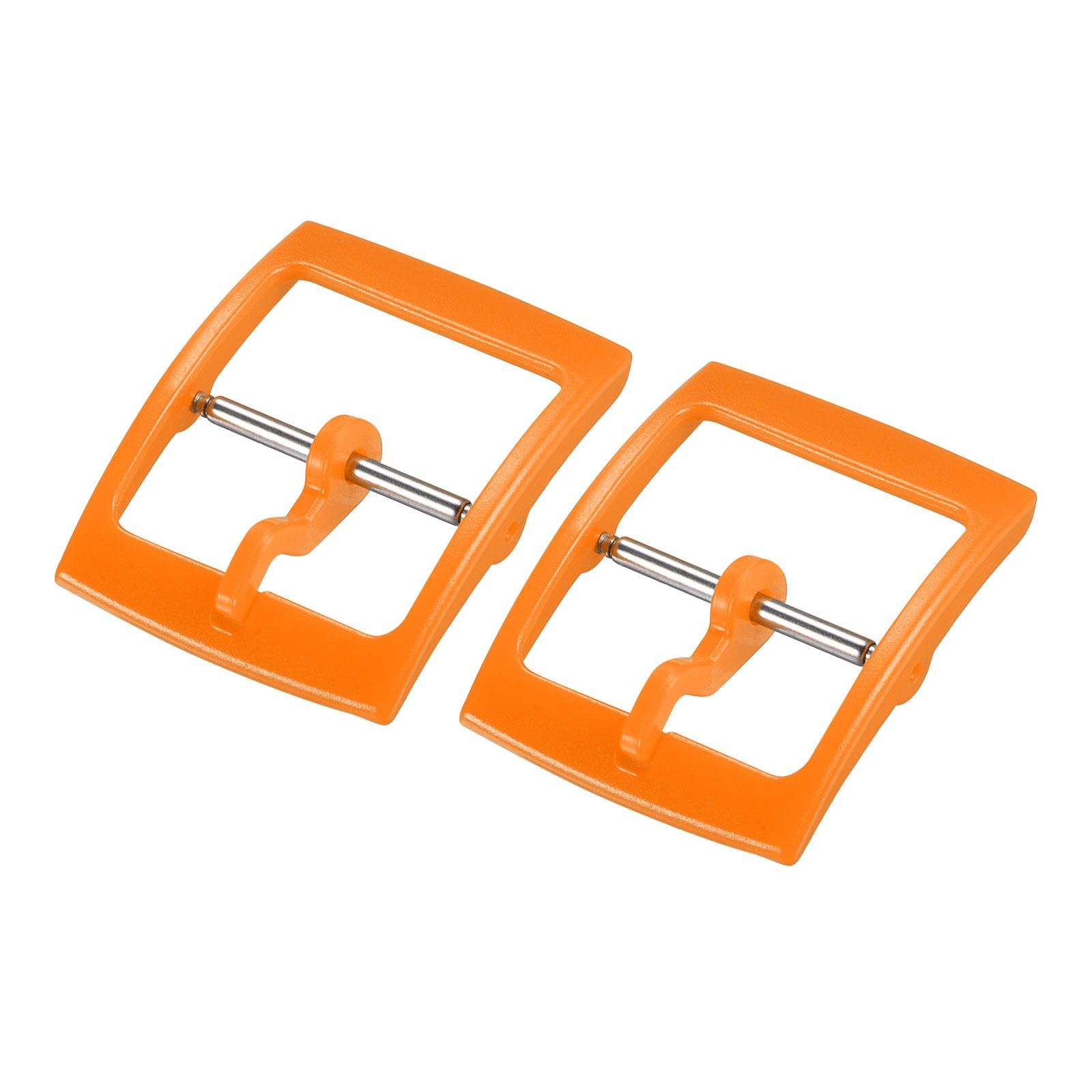 Watch strap plastic buckle for 16mm width orange 2pcs
