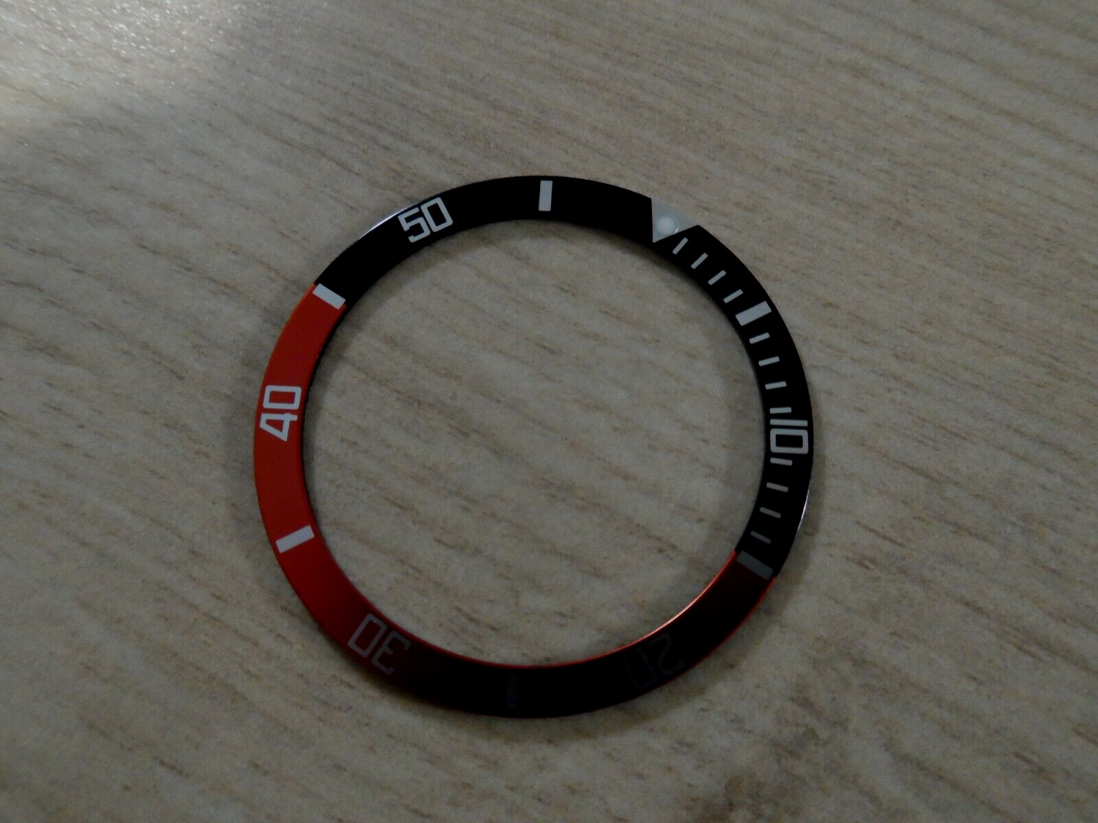 Flat Aluminum Bezel Insert for Seiko SKX SRPD Bezel Black Red and Adhesive Ring