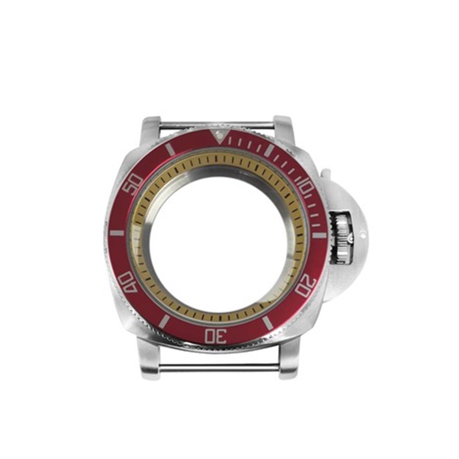 For NH35/NH36/4R/7S Stainless Steel Case Bezel Yellow Inner Ring Watch Case Kit