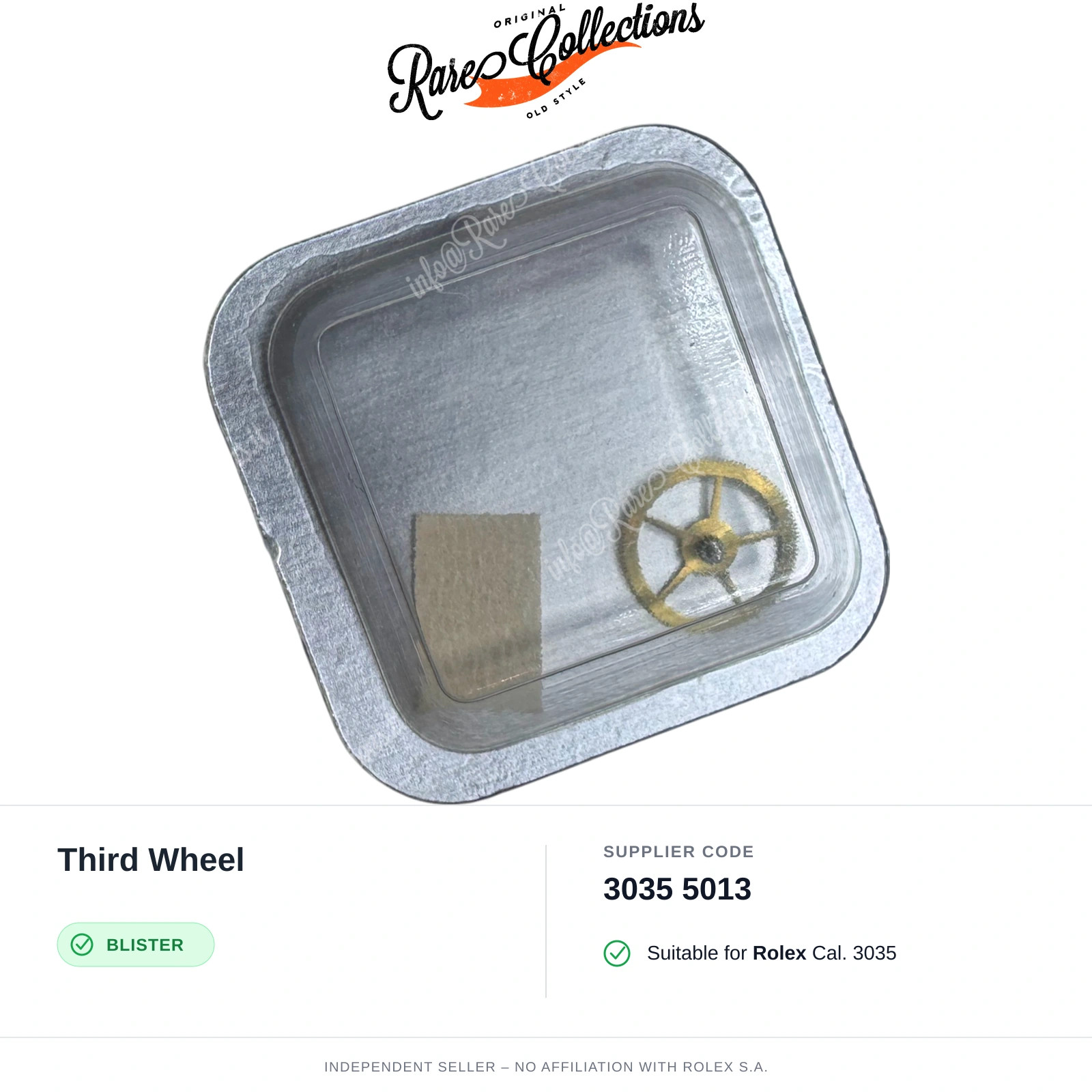 Third Wheel for Rolex (cod. 3035 5013) — New Blister NOS NOS X1