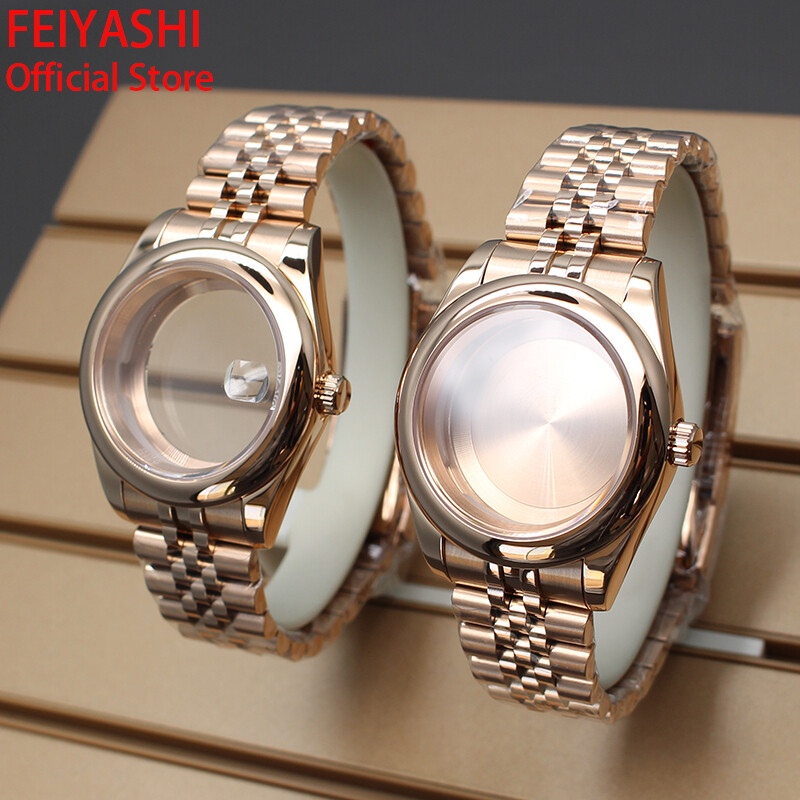 36mm/40mm Diver Watch Case+Jubilee Bracelet Stainless Steel Sliding Lock Buckle