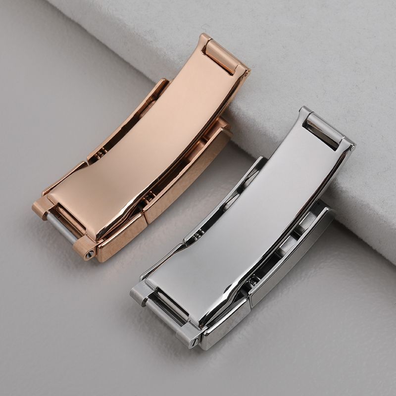 904L Gold / Silver Folding Buckle Clasp Fit Rolex Daytona GMT Yacht-Master