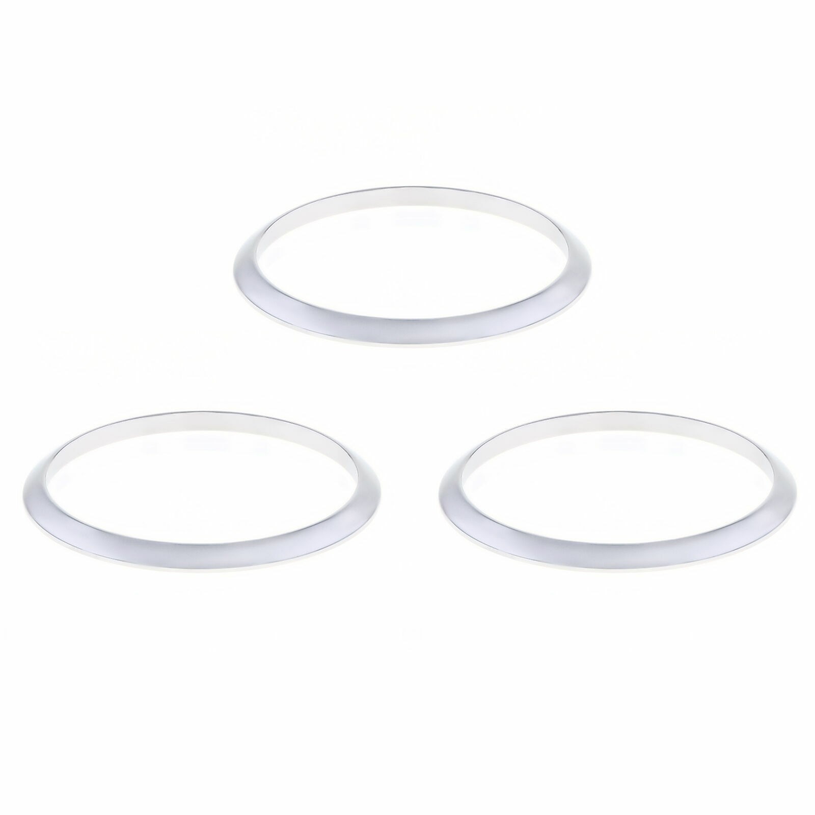 3 Silver Stainless Steel Smooth Replacement Bezels 34mm Case For Rolex 1500