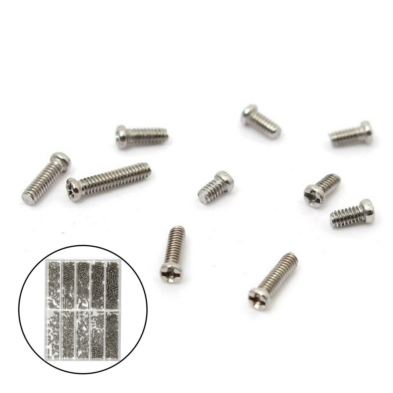 500-600Pack Steel Watch Back Cover Cross Screw Assortment Watchmaker Repair Part
