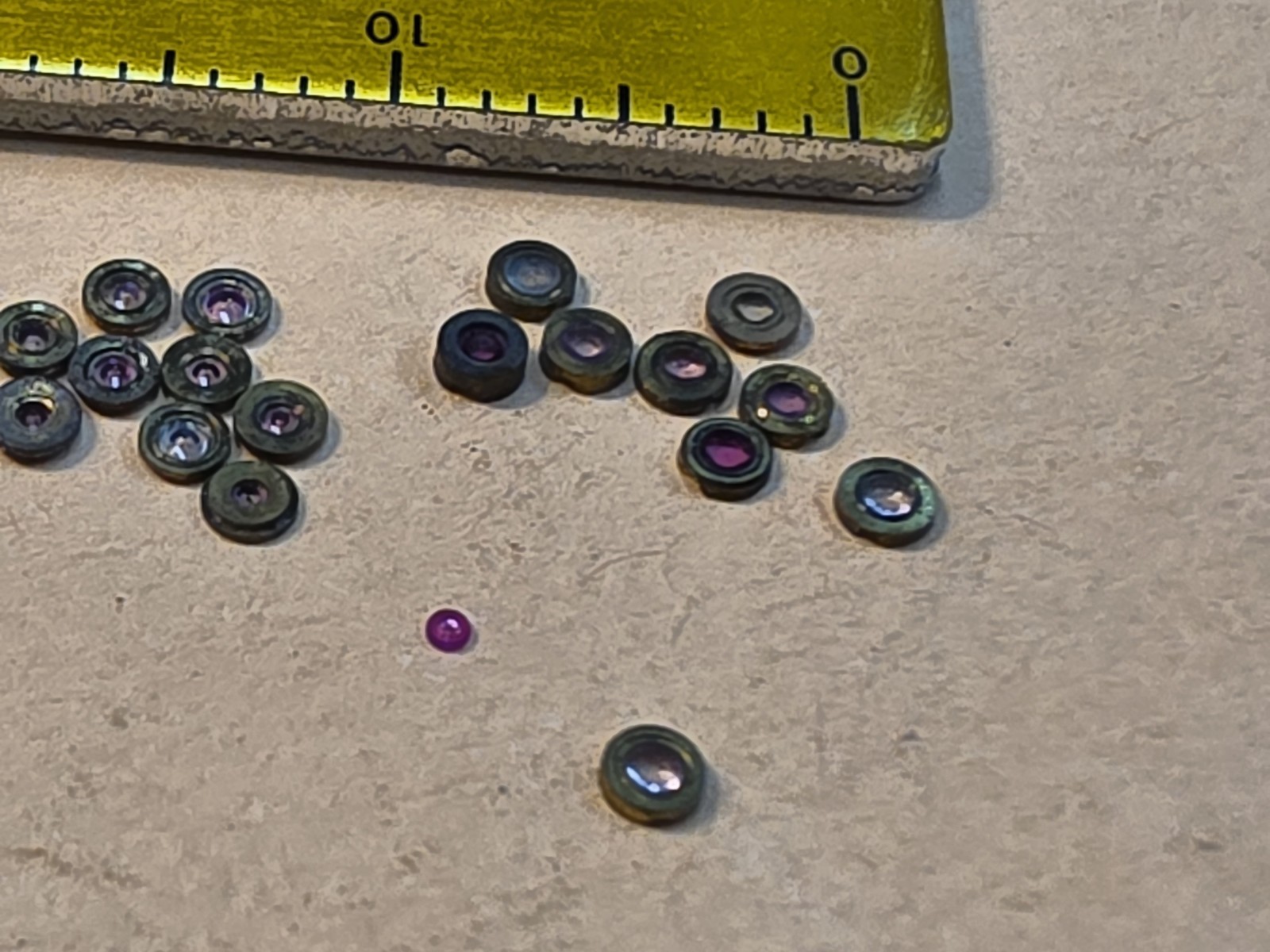 Lot Of NOS Elgin Mixed 0s-3/0, & 4/0 Pocket Watch Hole & Cap Jewels, Screws