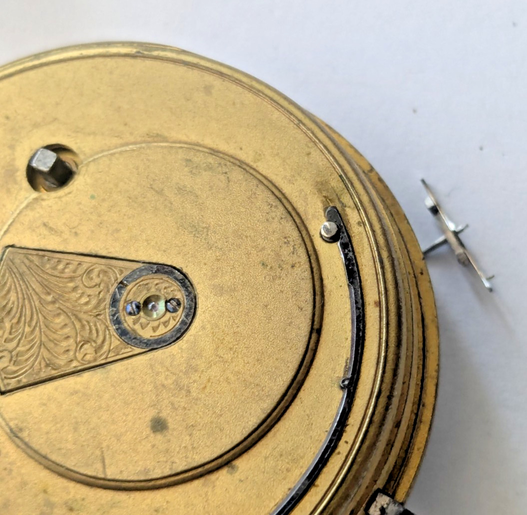 Antique D. Swyers Leeds English Pocket Watch Movement Large 50mm For Parts 19