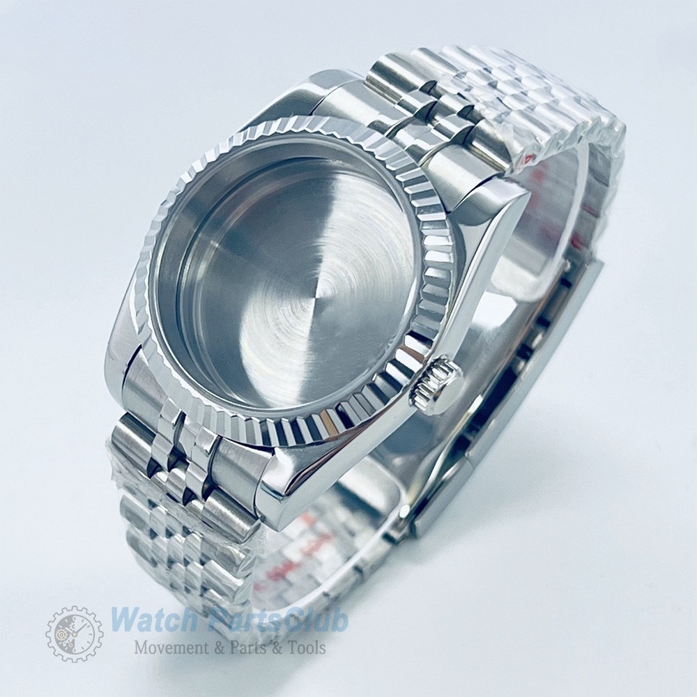 Watch Repair 40mm Fluted Case Jubilee Bracelet Fits NH35 ETA2824 Movement