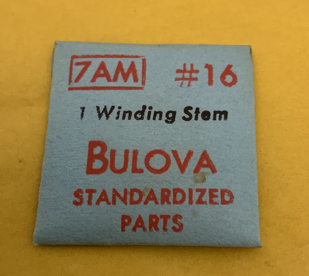 BULOVA 7AM/7AD/7AL Genuine Factory Replacement Part # 116A & 16 WINDING STEM
