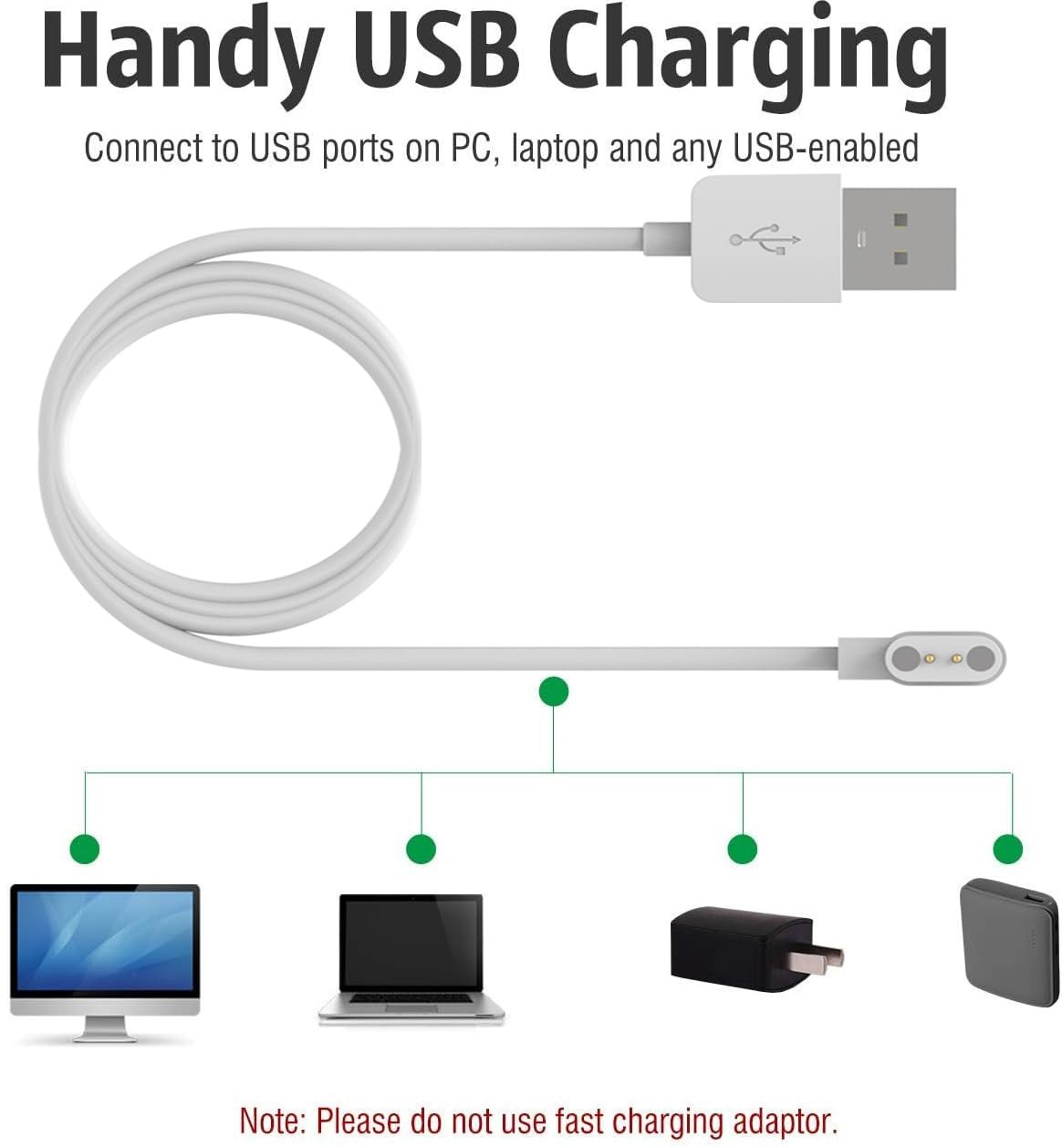 Replacement Charger for TOZO S7, S6, S5, S4, S3, S2, S2 Pro Smart Watch, Magn…