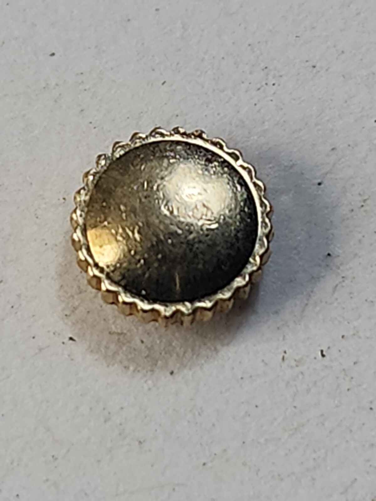 Vintage gold G.F. Watch Crowns Tap 10 6.0mm dia. 1mm long post. Fits 2.25 tube