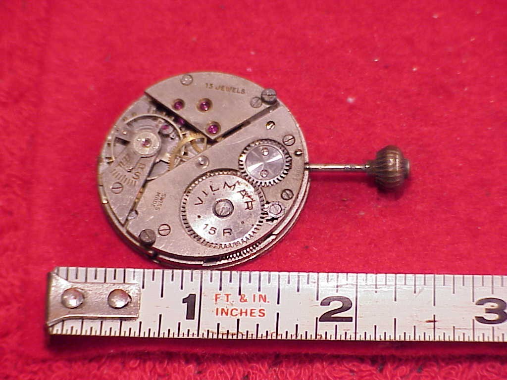 VILMAR VINTAGE 36MM 16 LIGNE A SCHILD 1067 WRISTWATCH MOVEMENT PARTS 4 REPAIRS
