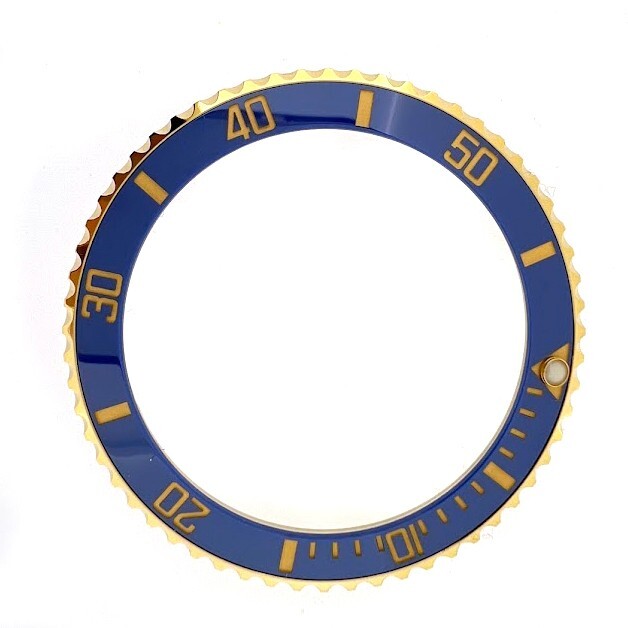 Bezel Complete Fit Rolex® 166613 Blue ceramic insert Gold Plated Stainless Steel