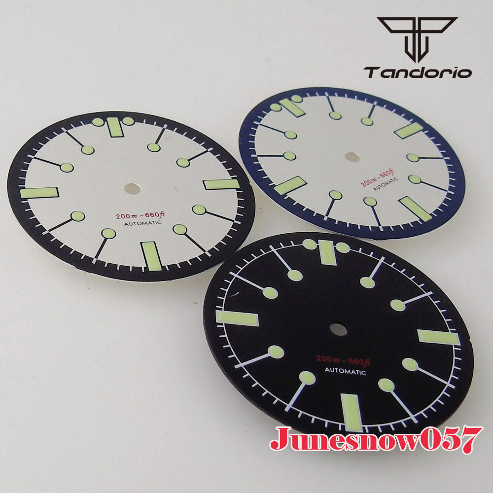 Accessories Part Black/White Watch Case Dial Hand Set Lume Fit NH35 NH36 ETA PT