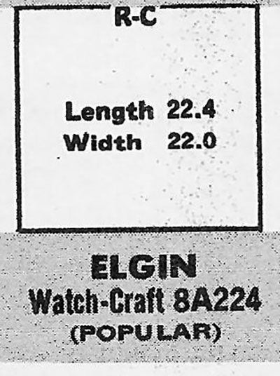 ELGIN : 4806A – Rectangle 22.4mm x 22.0mm
