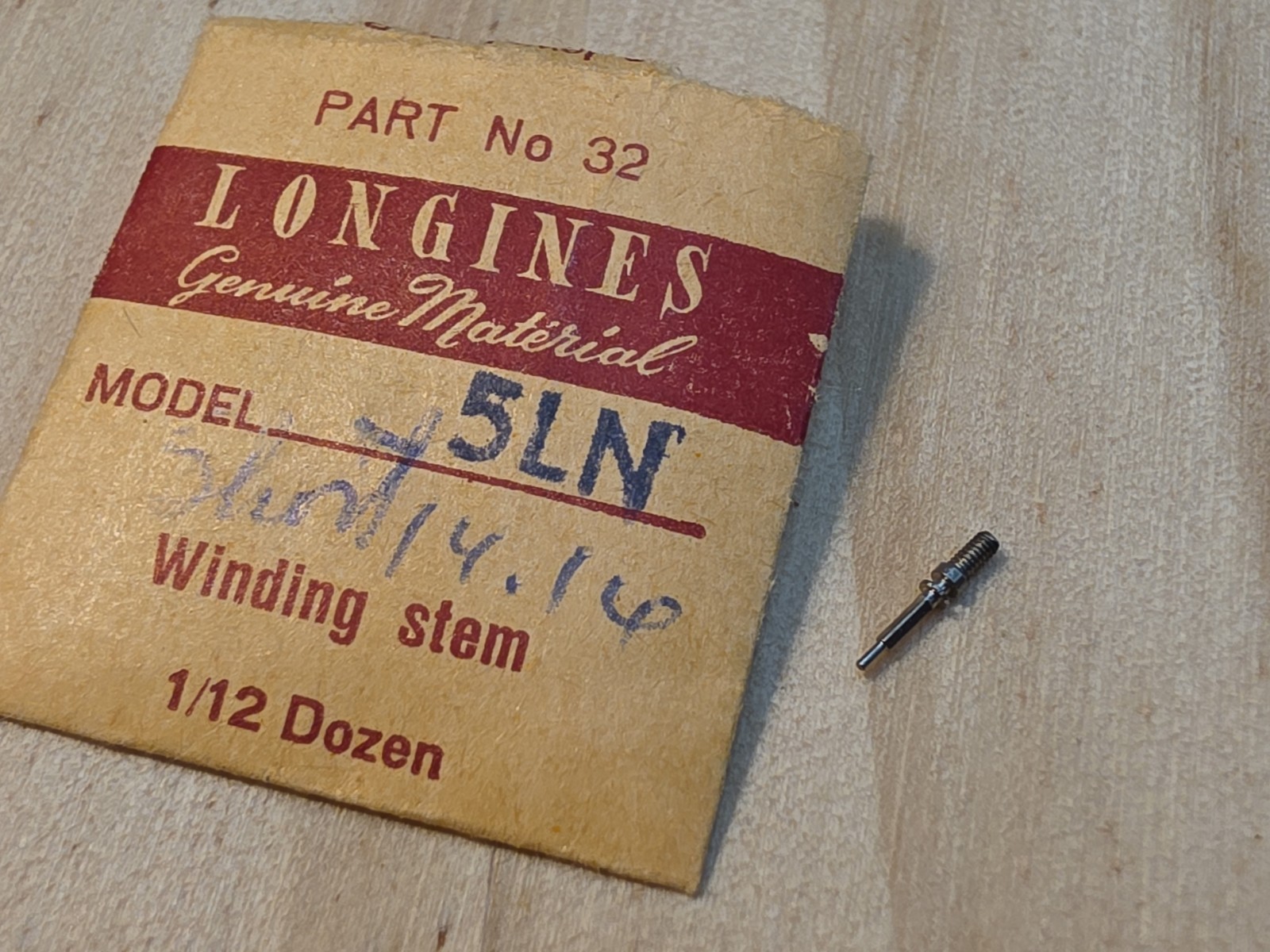 Vintage NOS Longines 5LN Wristwatch Short Winding Stem PN 32 6.76mm