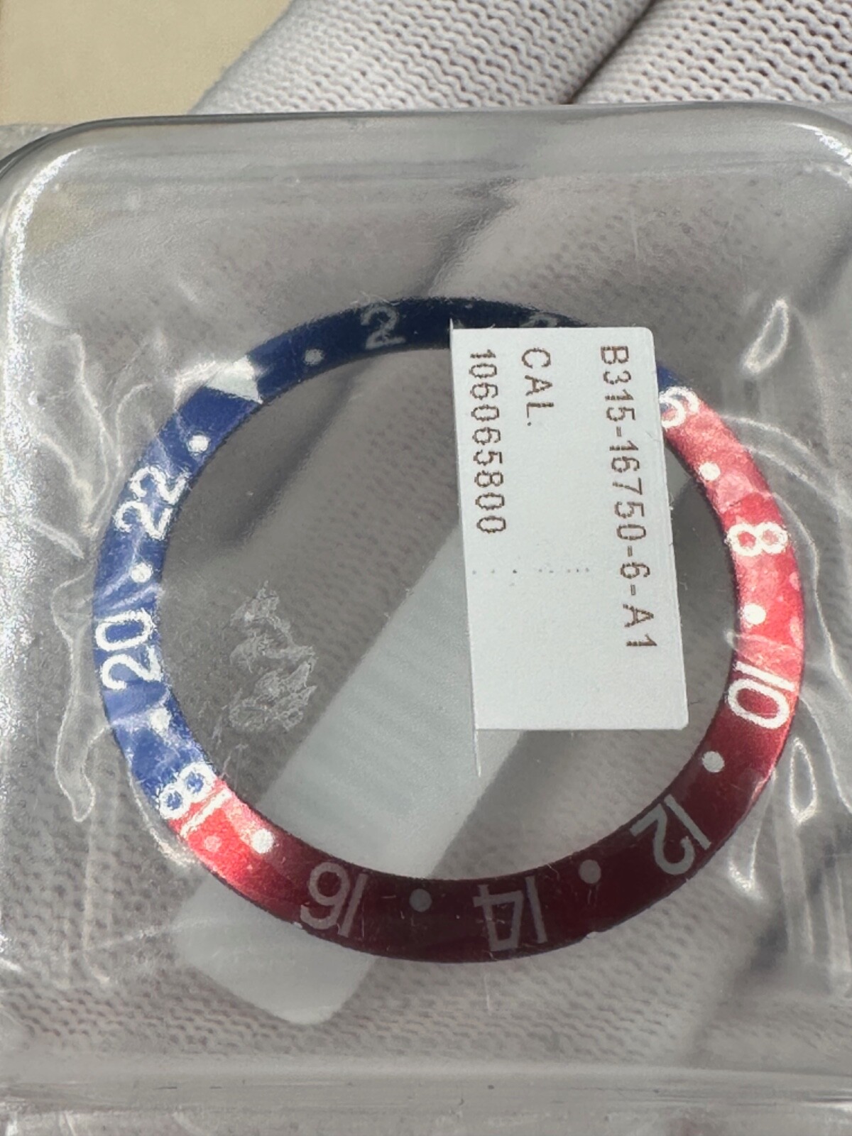 ROLEX PEPSI BEZEL INSERT FOR GMT OEM SEALED B315-16750-6-A1
