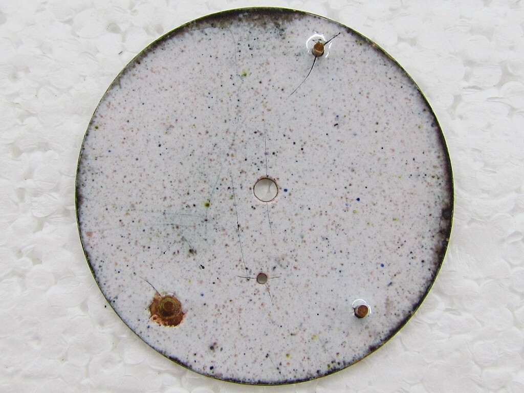 Invar Antique Swiss Original Porcelain Dial Watch-face 44,2 mm for Pocket Watch