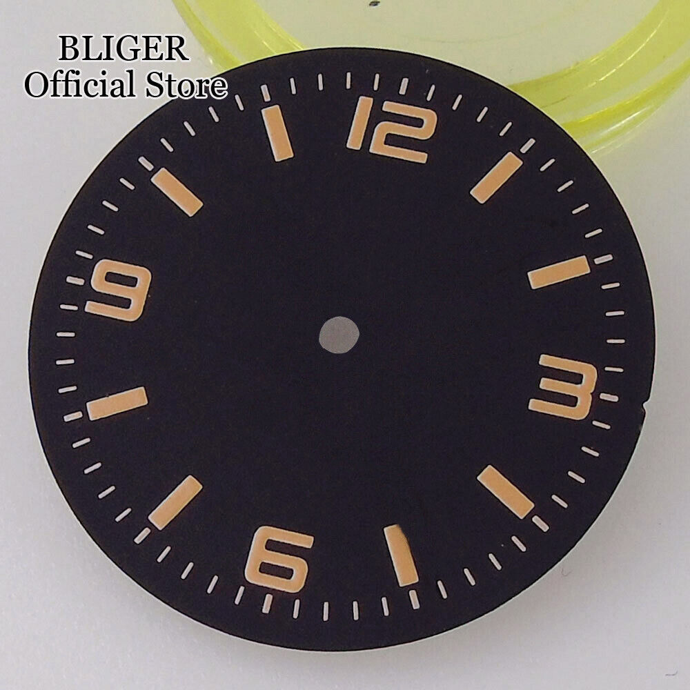 31mm Vintage Black Brown Watch Dial Face Lume Set Fit NH35 NH38 ETA 2824 PT5000