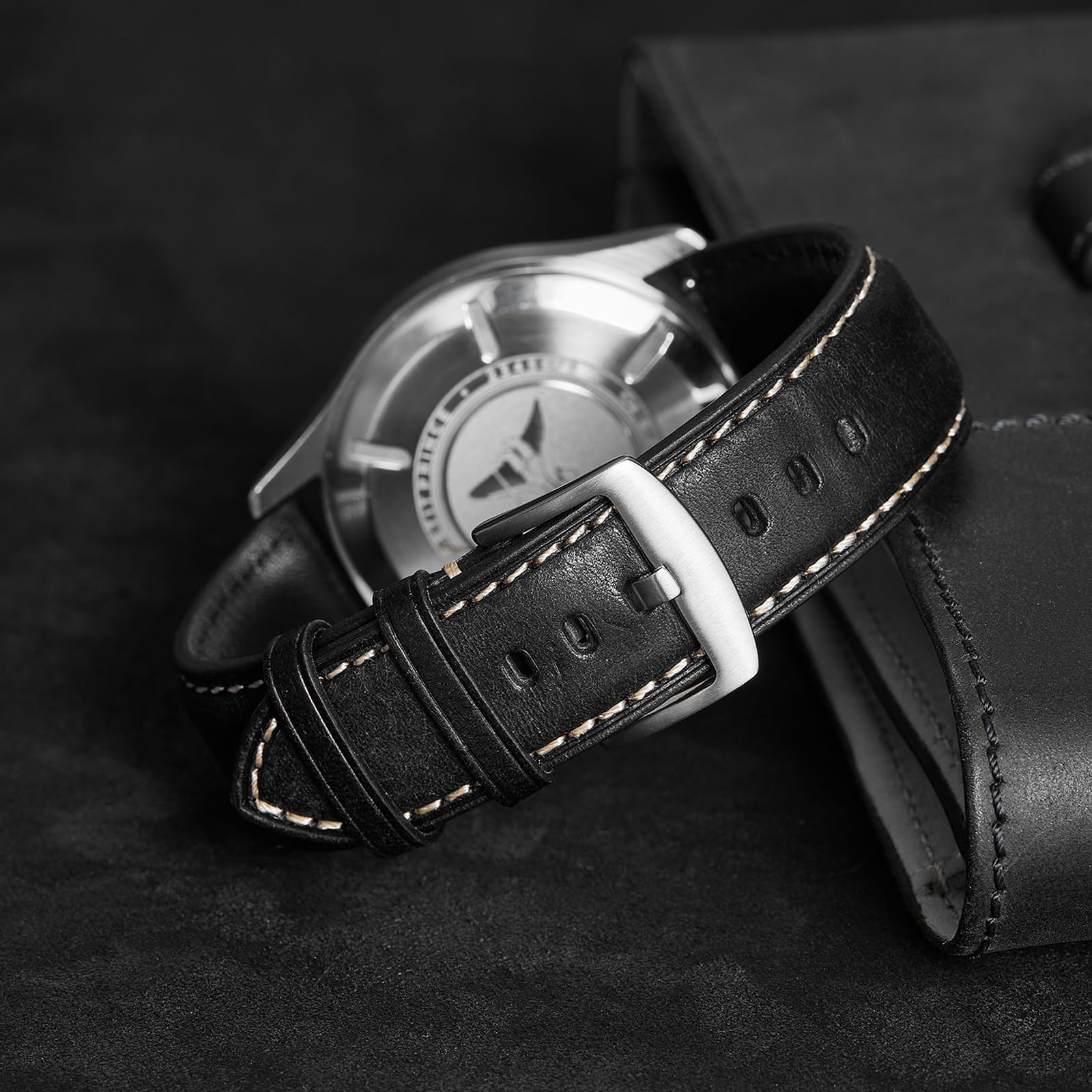 Genuine Leather Watch Band,Italian Pueblo Cowhide,Quick Release,Silver Buckle…