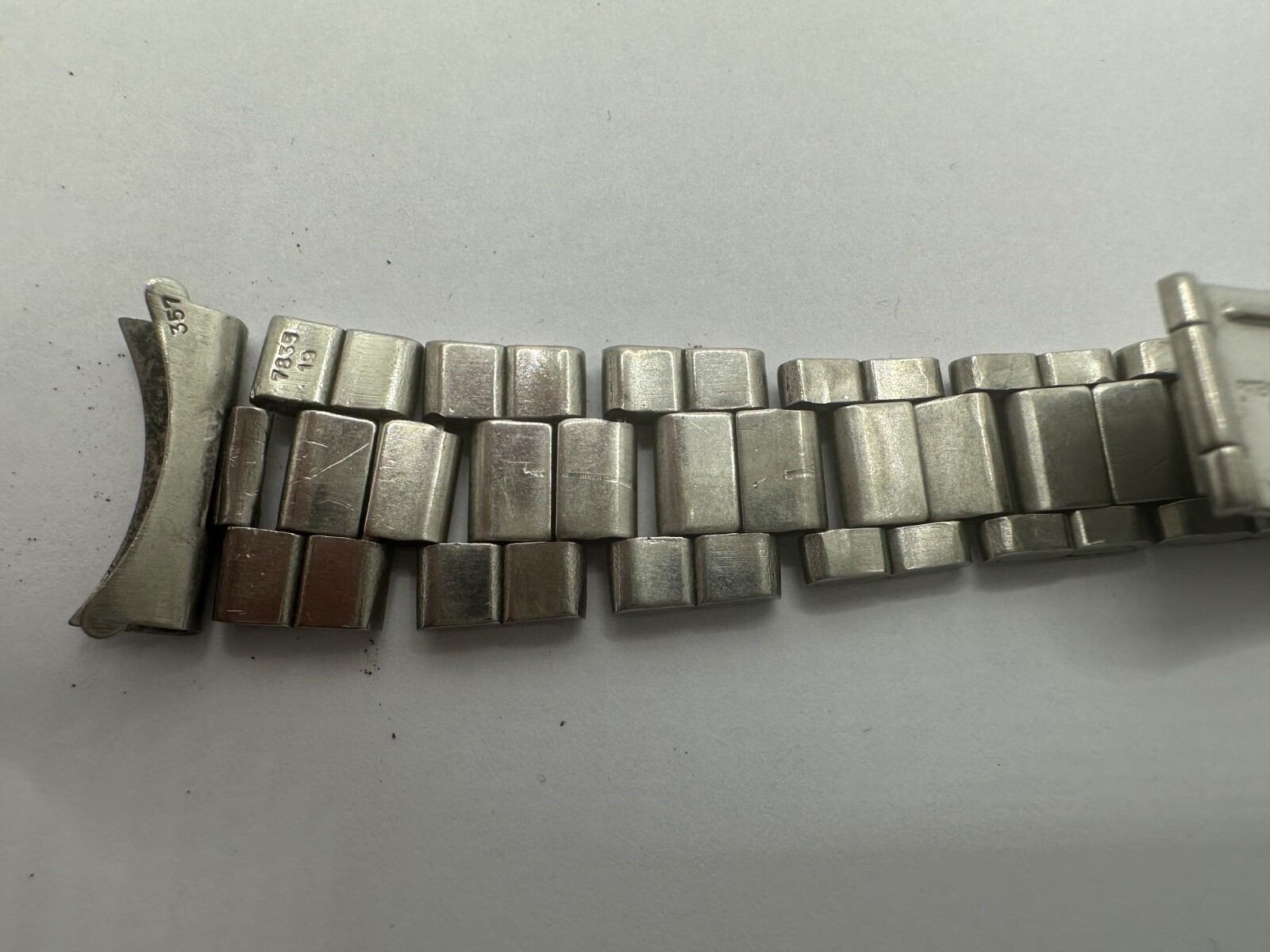 ORIGINAL Rolex 7835 Steel Band Bracelet 19MM 357 Endlinks good length