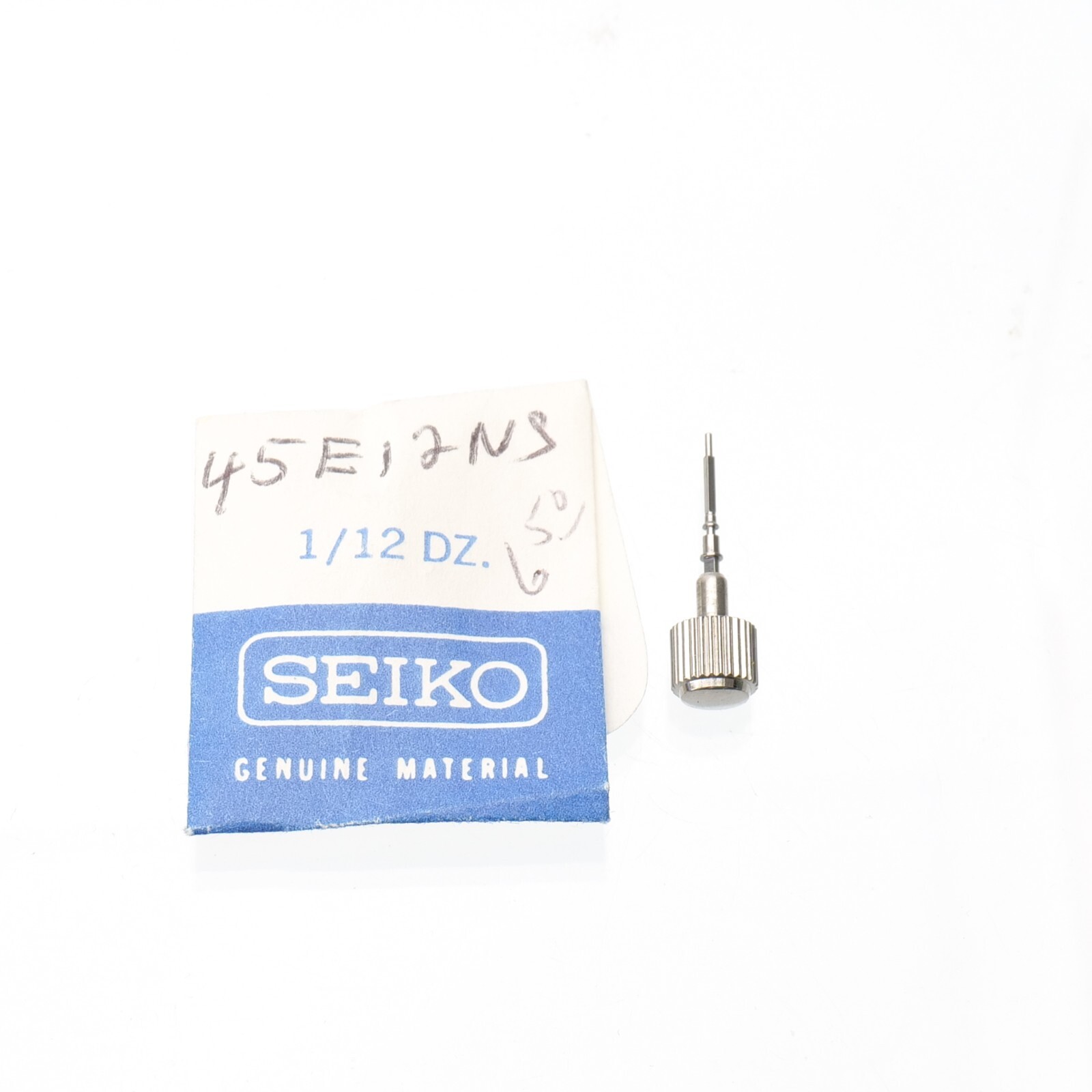 New SEIKO Crown Part 45E12NS1 Stainless Steel (1) Fits 8229-6030, 8229-6040
