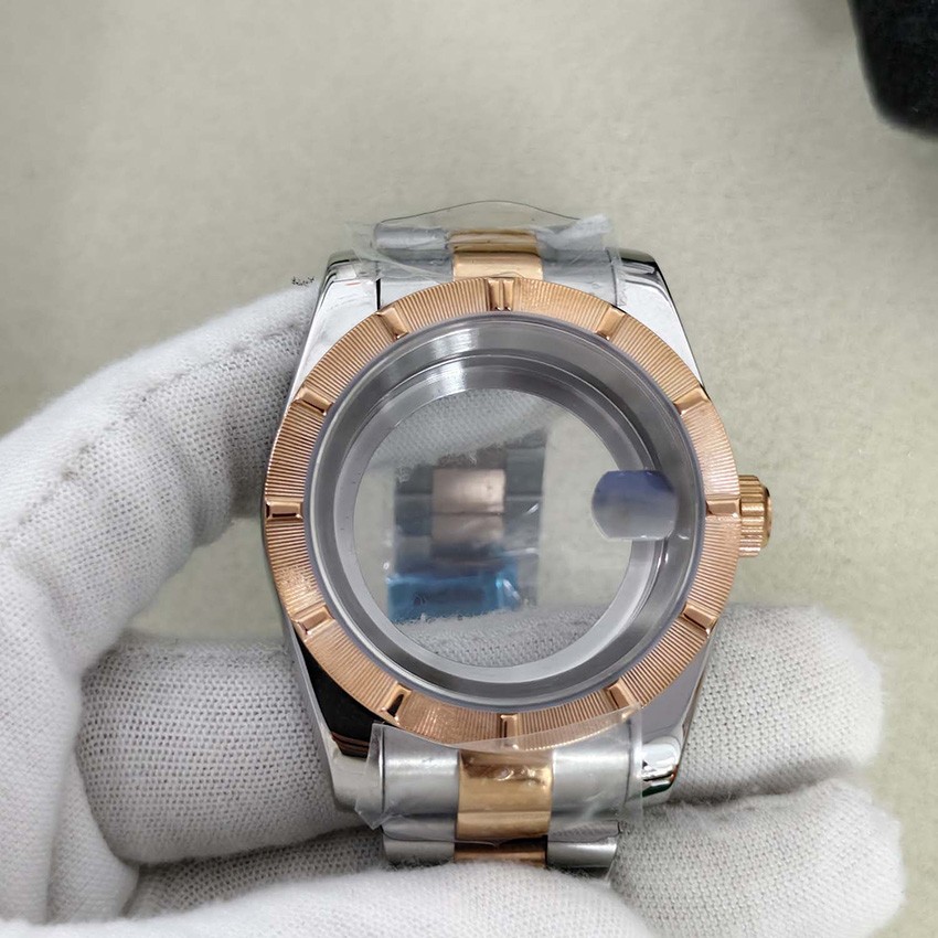 39/36mm Watch Case w/ Ball-Bearing Strap Sapphire Glass For NH35/36/7S Movement