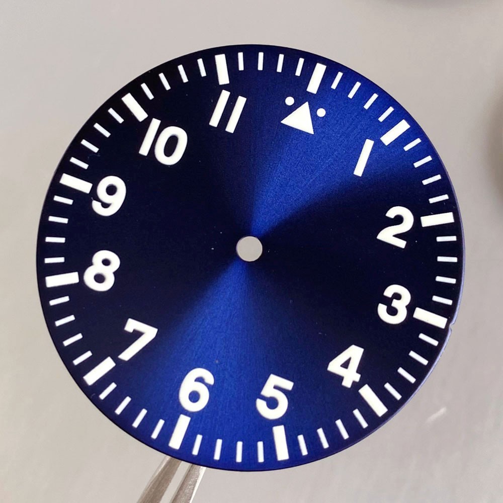 39mm Titanium Pilot Watch Parts Case+Dial Set Fit NH35 Miyota8215 ETA2824 PT5000