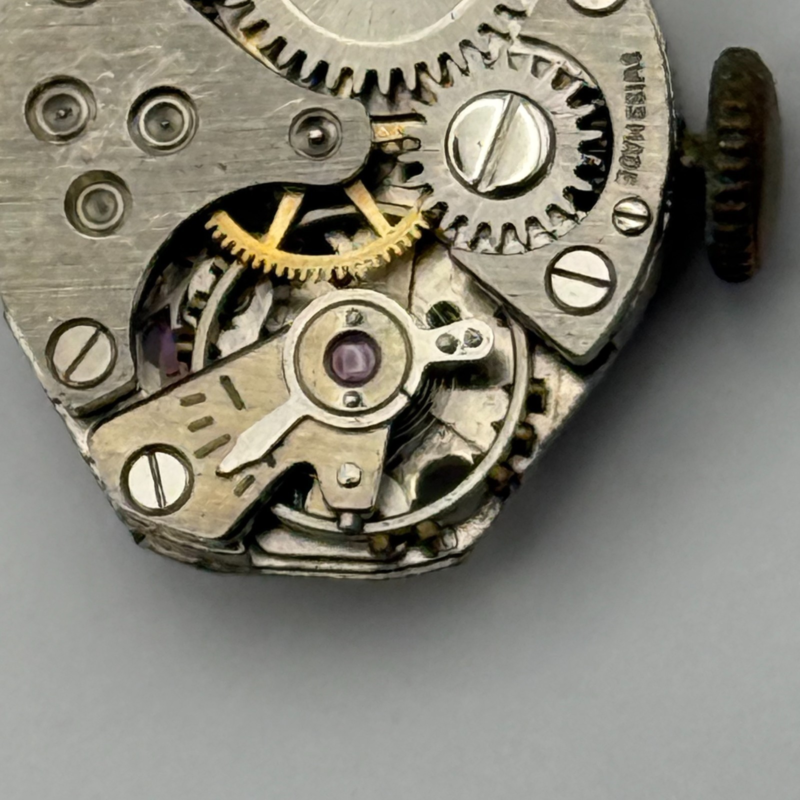 FHF 60 Watch Movement Swiss Manual Wind Vintage Parts Repair 15.3mm