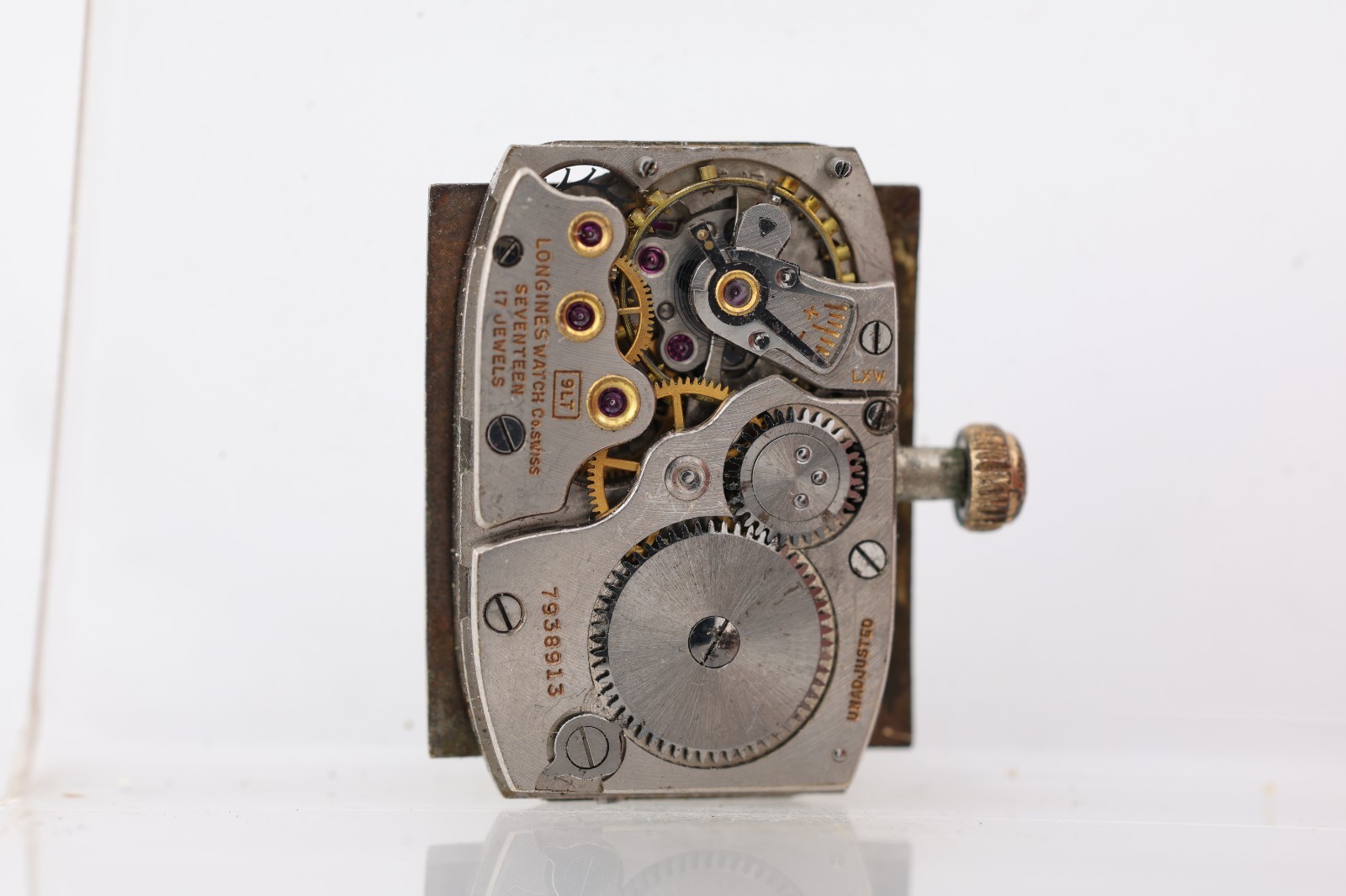 LONGINES cal. 9LT, SWISS 17j WATCH MOVEMENT, 7938913, RUNS (OJ)