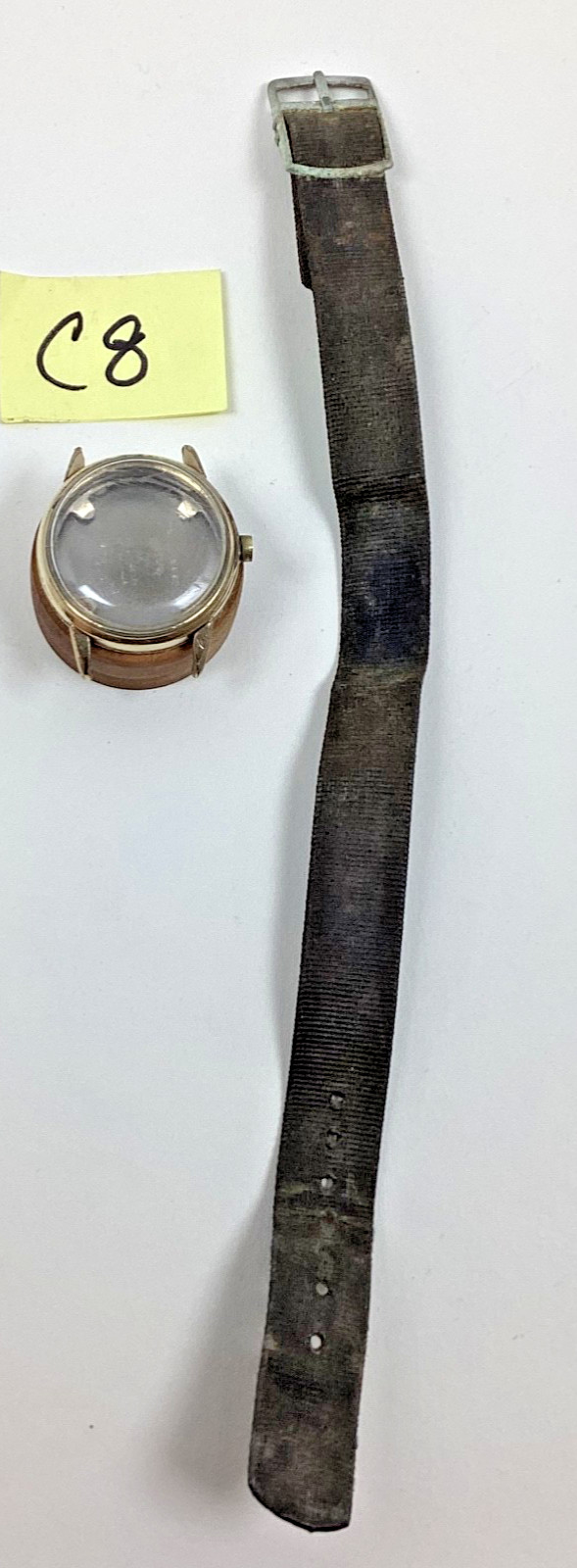 WWII Era Boulevard Military 10K GF Wrist Watch Case 31MM Case with Band