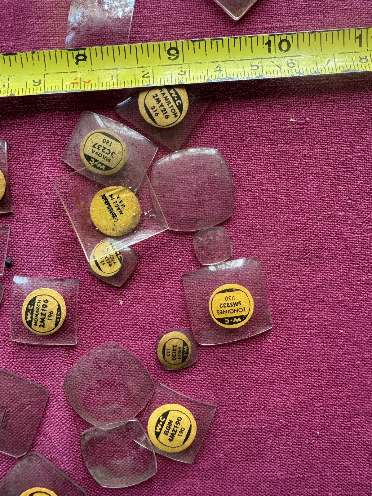 100 Vintage Glass Watch Face Crystals Crafts Repair Elgin Bulova Gruen Make Art