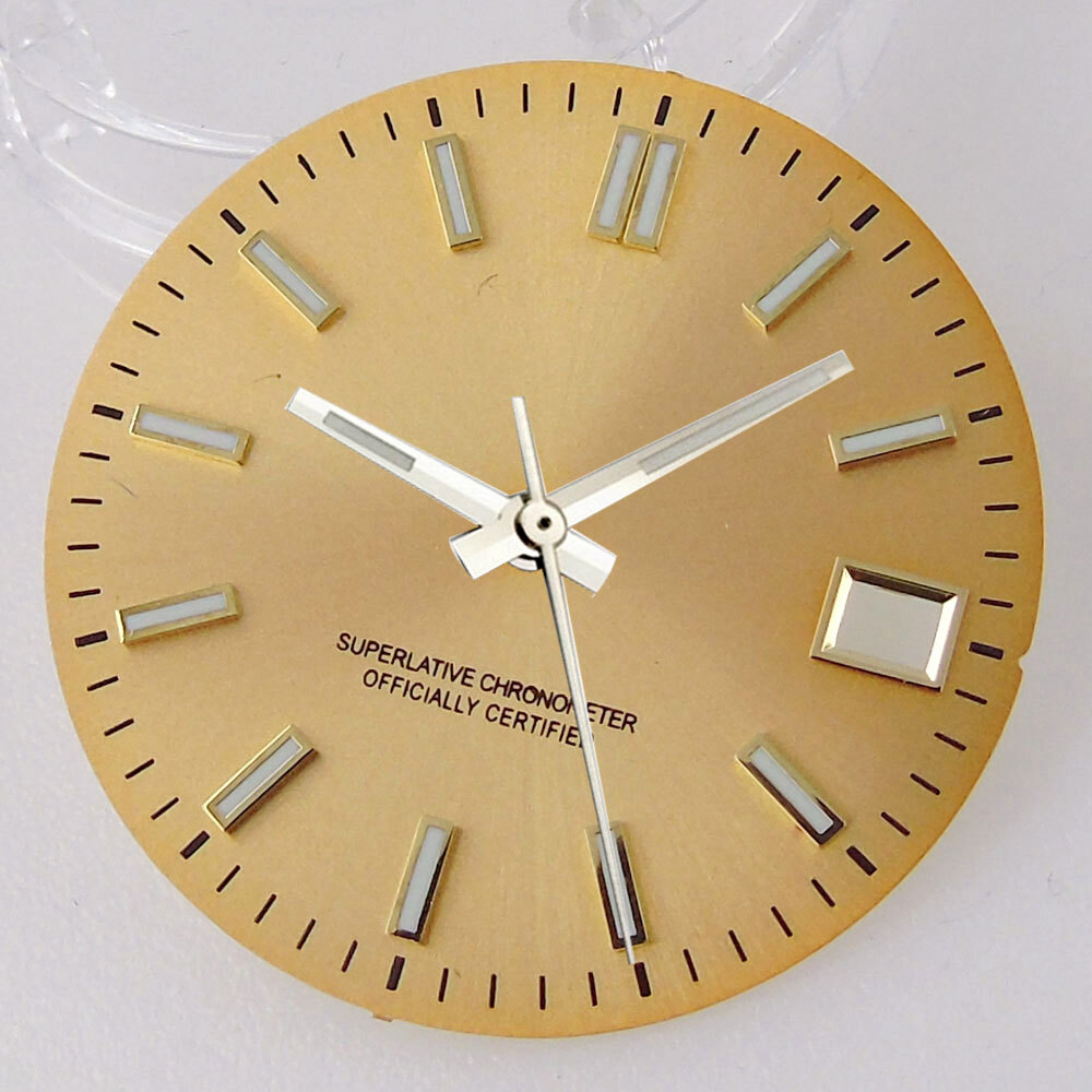 luminous 29mm Black no logo watch dial for NH35A MIYOTA2824 PT5000 Movement