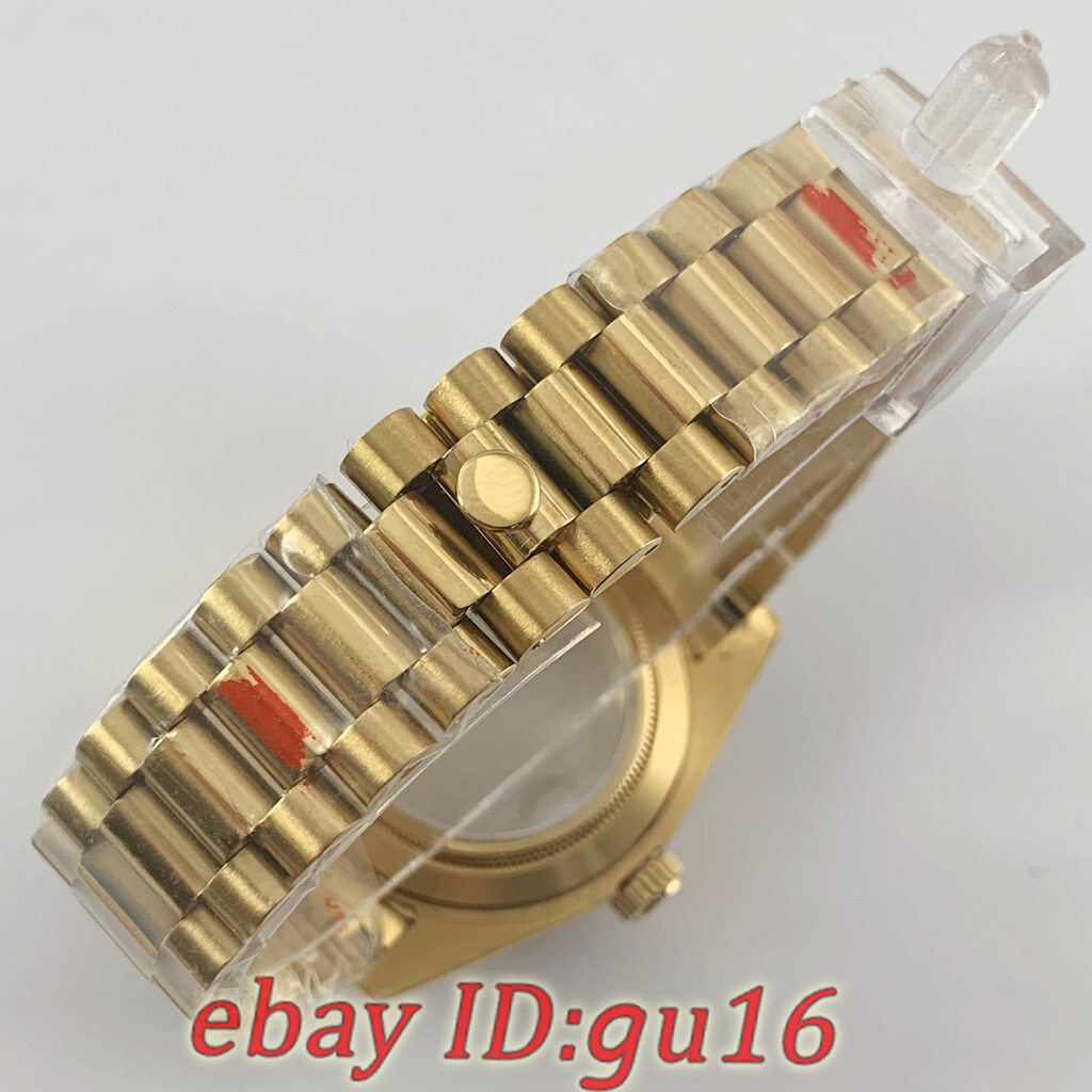 36mm/40mm Gold Watch Case Fit NH35 NH36 Miyota 8215 8205 PT5000 ETA 2836/2824