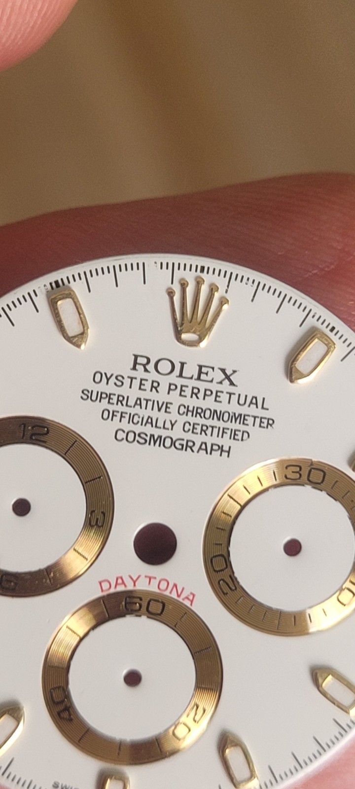 Rolex 100% Genuine Beautiful White Daytona dial for 116523, 116503, 116508, Etc.