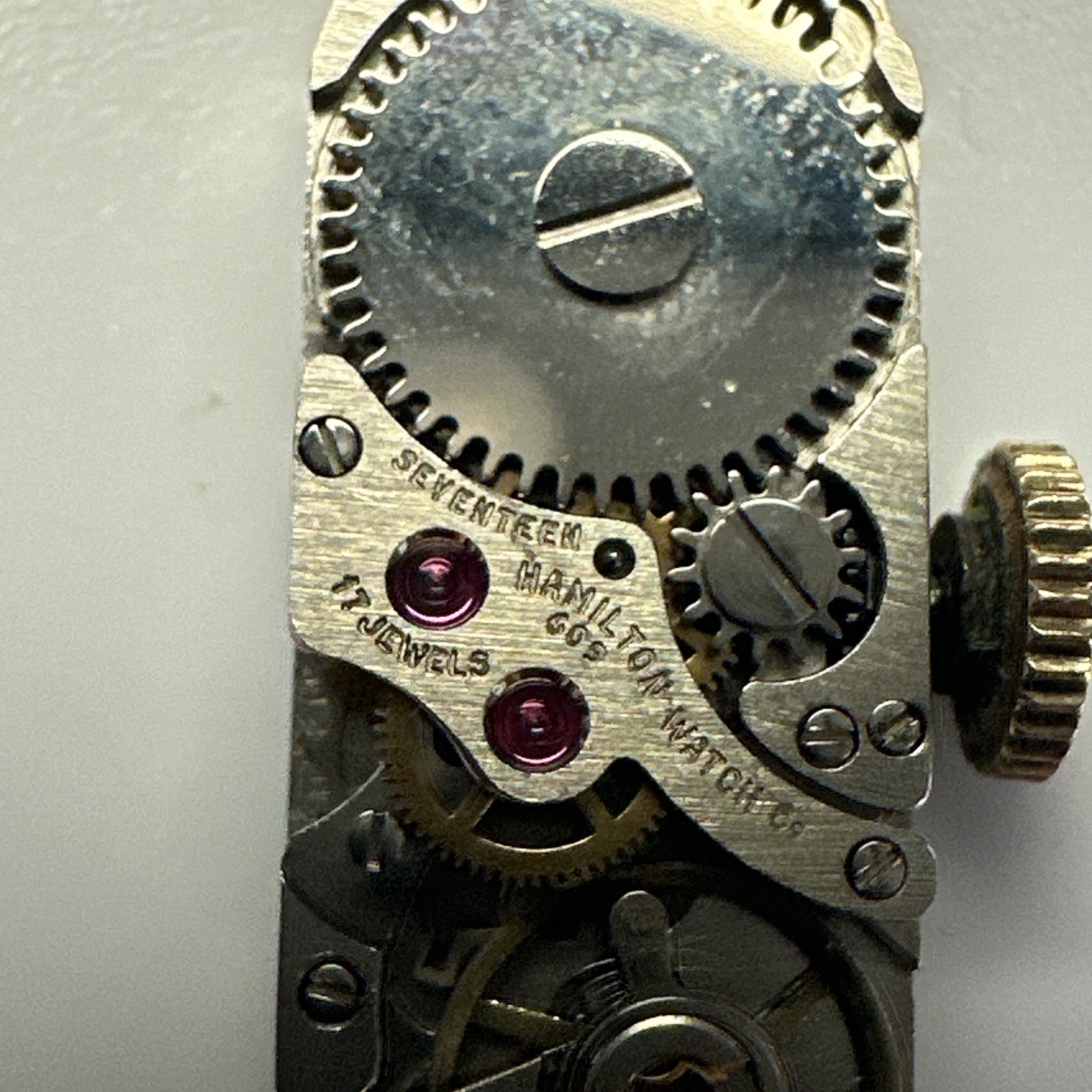 VINTAGE LADIES HAMILTON WRIST WATCH MOVEMENT, CAL. 609, 17 JEWEL