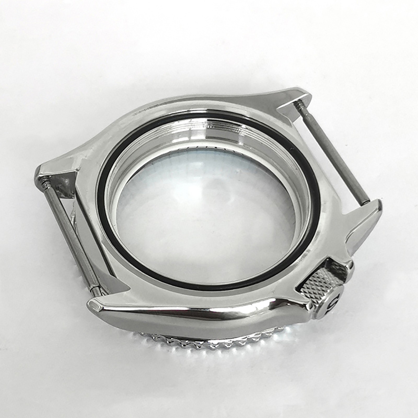 For NH35/NH36/4R Movement 42MM Stainless Steel Mineral Mirror Watch Case SKX007