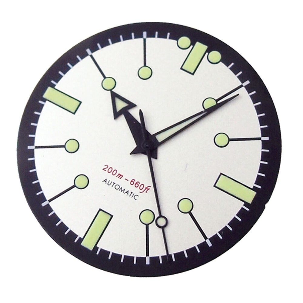 31mm Watch Dial Green Lume Luminous for NH35 NH36 ETA2824 PT5000 ST2130 Movement