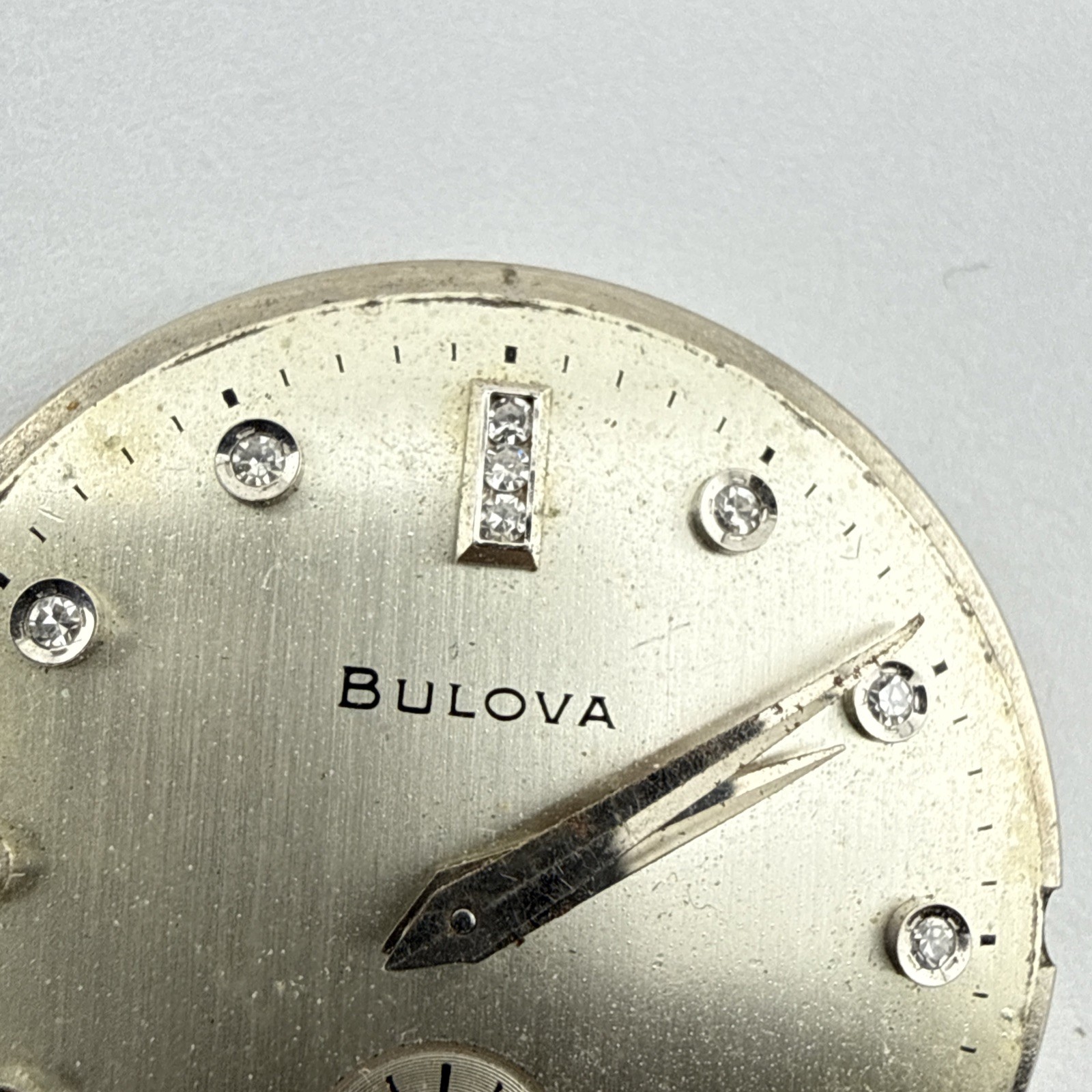 1954 Bulova Diamond Dial 10BM Watch Movement 21 Jewels Parts Repair