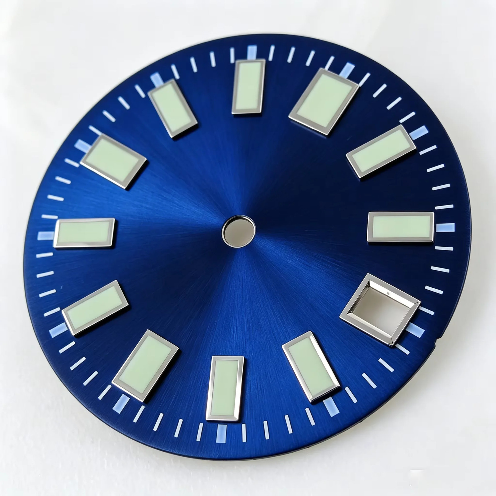 29mm Black/Grey/Blue Sunburst Watch Dial Replacement Fit NH35 ETA 2824 Miyota