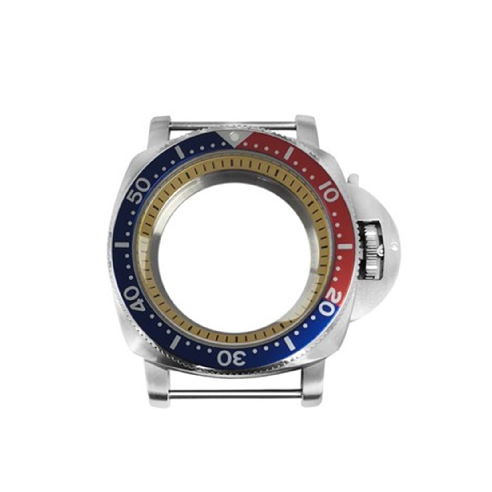 For NH35/NH36/4R/7S Stainless Steel Case Bezel Yellow Inner Ring Watch Case Kit