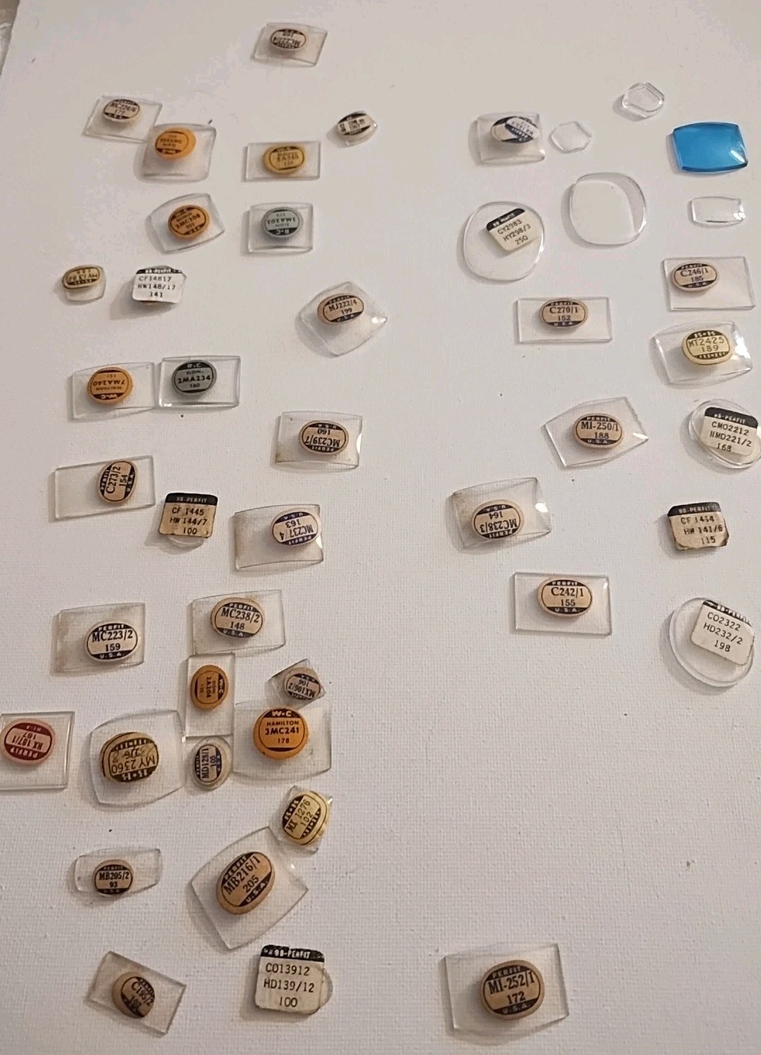 Watch Face Crystals Lot Of Forty Six Various Sizes Vintage Free Shipping