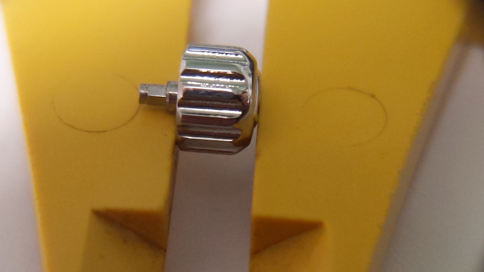 Tag HEUER CROWN S/S WHITE Cav 6501 and tube, approx 6.5mm diameter, SCREWDOWN TY