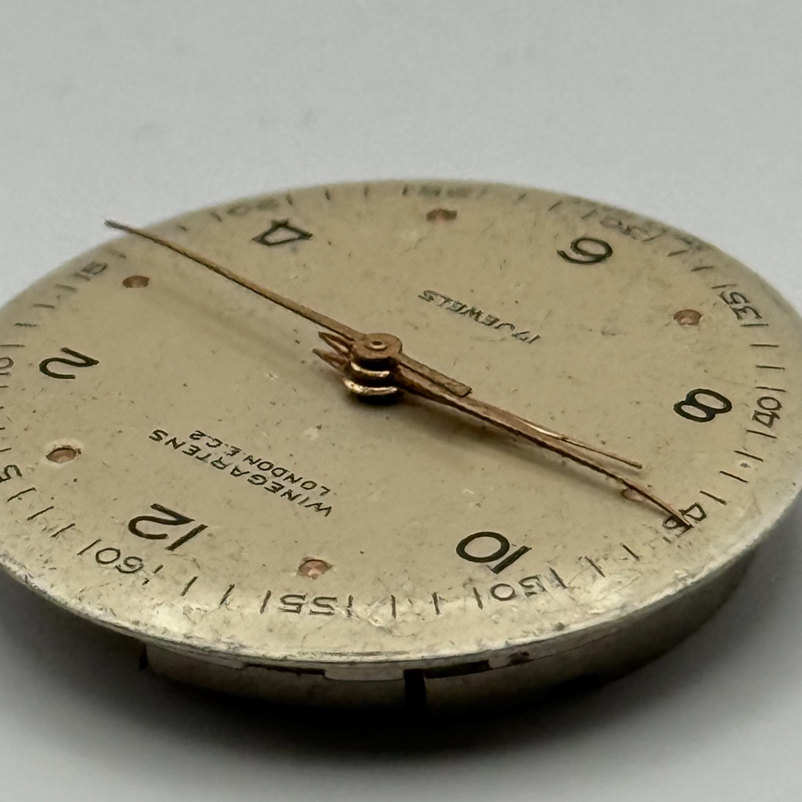 Winegartens London Watch Movement Running 17 Jewels Manual Wind Parts 23.5mm