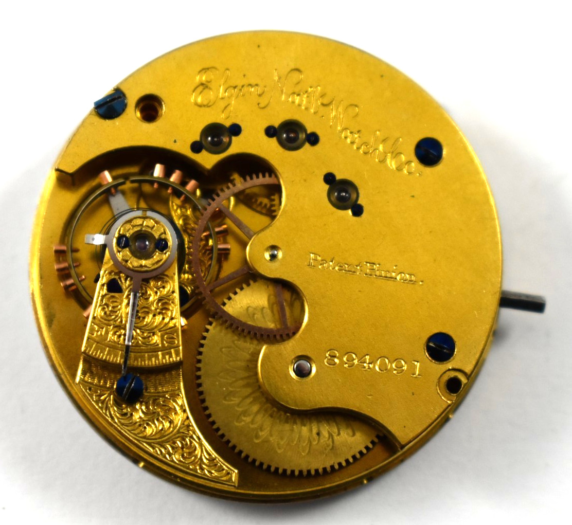 Vintage Elgin Grade 66 8s 15J Hunting Pocket Watch Movement lot.k2