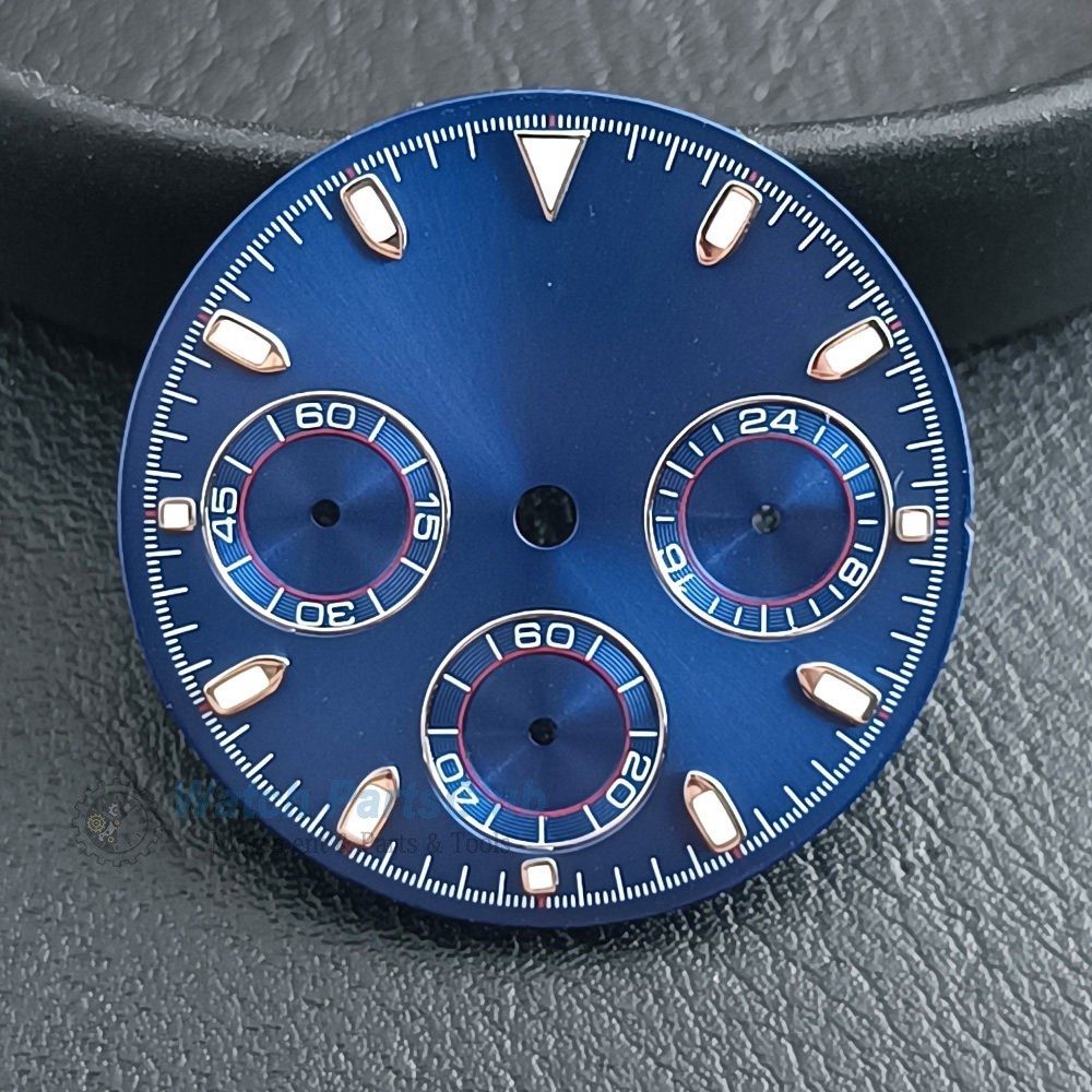 Green Luminous VK63 Dial 29.5mm Panda Dial For VK63 Movement-Watch Parts
