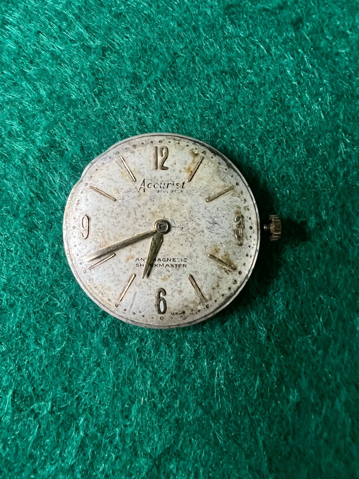 Accurist Watch ETA 2390 Movement Manual Wind Vintage Swiss Parts Spares Repair