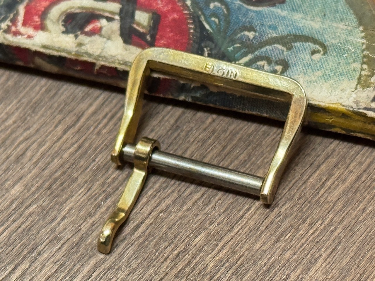 Vintage Elgin watch band buckle 16mm opening gold filled marked ELGIN 1950s/60s